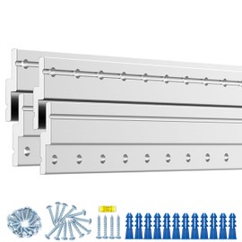 50 Inch Heavy Duty French Cleat Hanger, Heavy Mirror Mounting Hardware & Picture Hanging kit, Wall Mount Brackets for Cabinets, Shelf, Headboard - Z Clips 2 Pairs up to 500 lbs