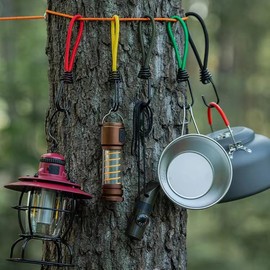 8PCS Bungee Cords with Hooks, Mini Bungee Cords, Rubber Short Bungee Straps,for Camping Trucks Car Awning Cover Canopies Pool (Green)