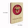 Wooden Christmas Greeting Card,Handmade Wodden Christmas Card with Knitted Pattern,Merry