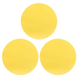 uxcell 3Pcs Rubber Jar Opener Grippers Pads, Multi-function Heat-insulated Non-Slip Grippers Pads for Jars, Kitchen Tool for Easy Opening (Yellow, Circle)