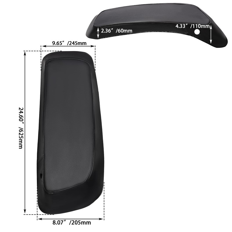 WOWTK Waterproof Saddlebag Speaker Audio Lid Bras,PU Leather Saddlebag Speaker