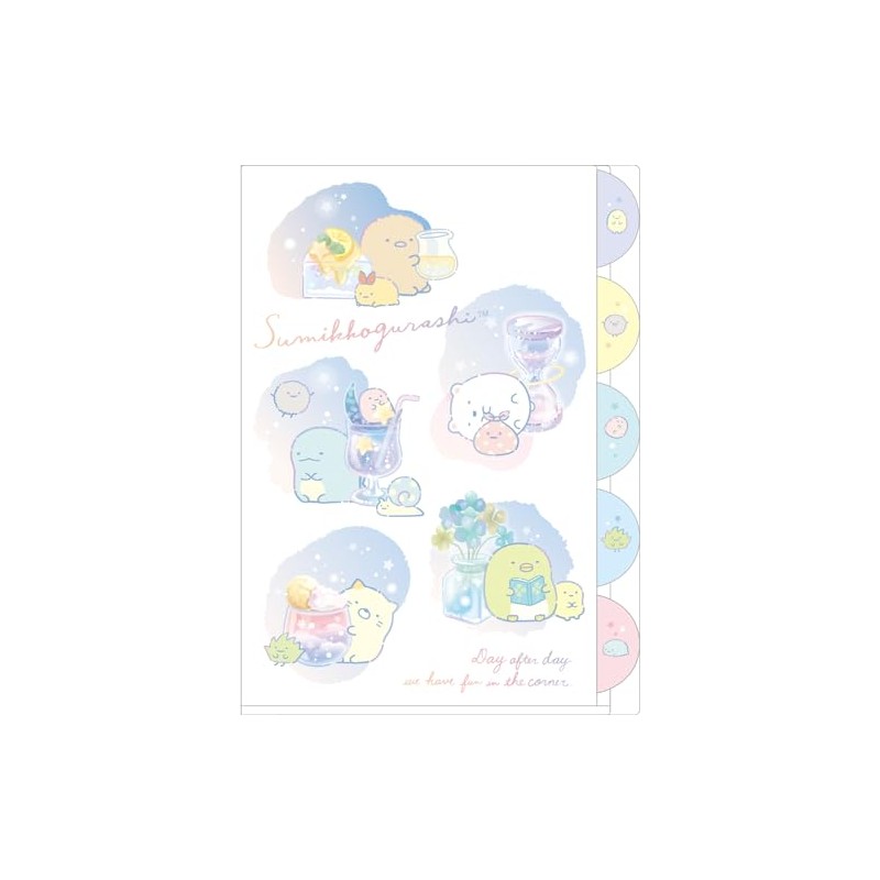 San-X FA11304 Sumikko Gurashi Index Holder (5 Pockets)