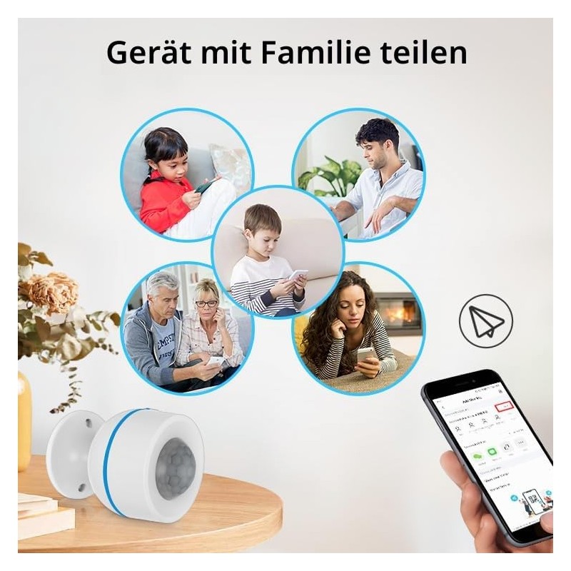 PHOVOLT Matte Motion Sensor, Intelligent Motion Sensor for Home Security,