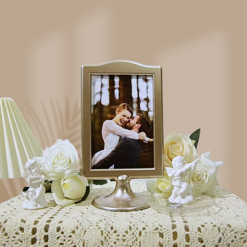 Meonua Double Sided Standing Picture Frames 4x6 Inch Pedestal Photo