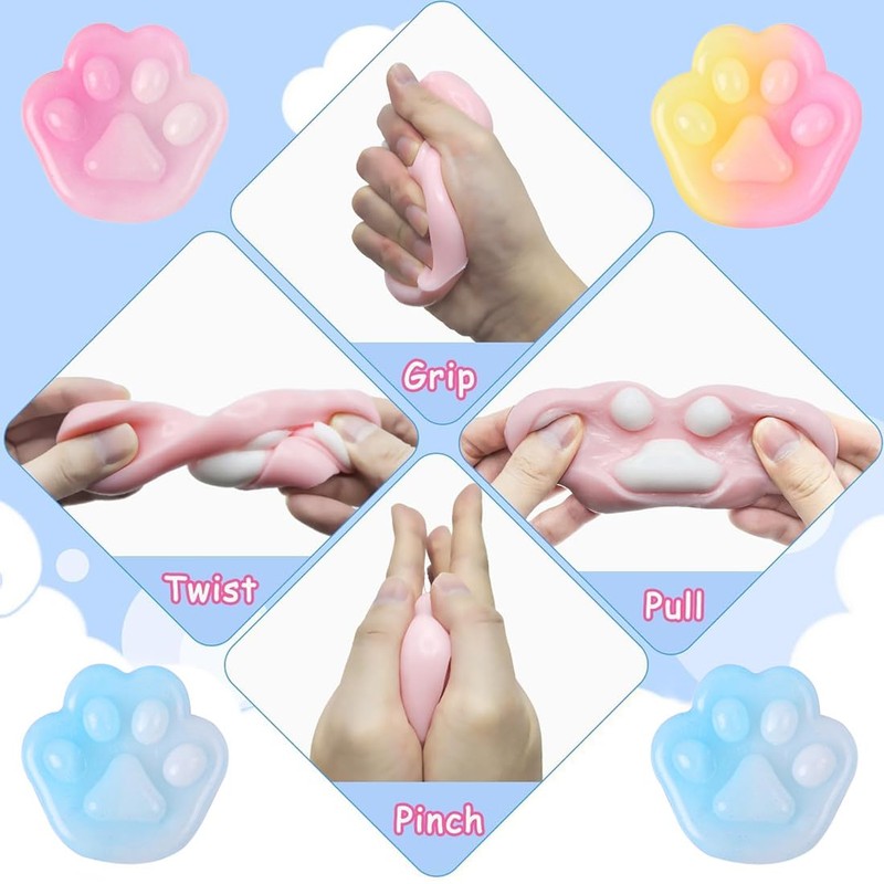 CATOR Pack of 10 Mini Taba Squishy Cat, Mini Squishy