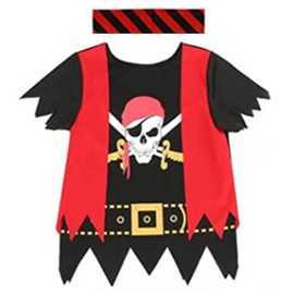 Sincere Party Children's Pirate Costume, Boys Pirate Dress Up, 3-Piece Set, Pirate Cosplay, for Children 3-4 Years