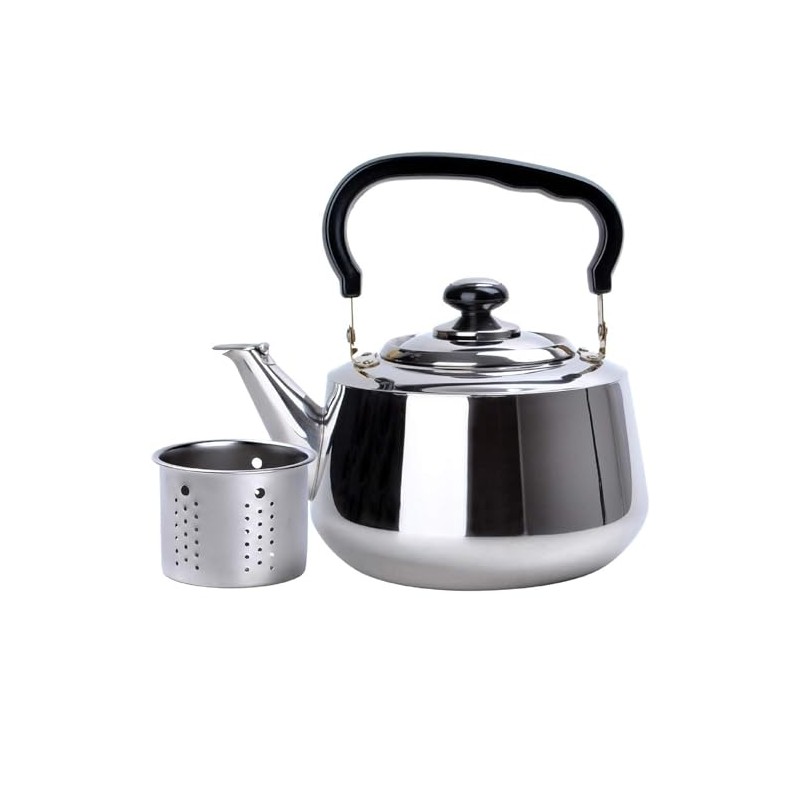Aramco Alpine Cuisine Tea Kettle & Strainer, 3 L, Stainless