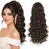 BOGSEA 20 Inch Drawstring Ponytail Extensions for Women -Dark Brown