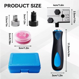 Calenxy Brake Line Flaring Device 4.75 mm Universal Pipe Extension Tool for DIN F Flares 3/16 Inch Flaring Tool for Hydraulic Car Brake Lines Brake Hydraulic Lines Car Repair