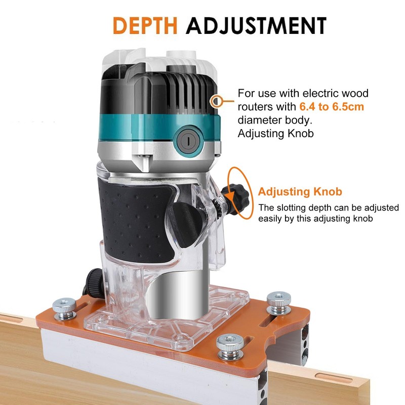 Generic Wood Trimmer Router Base, 2 in 1 Compact Aluminum