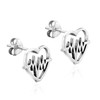 AeraVida Trendy Love Inspired Heartbeat in a Heart Sterling Silver