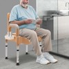 Bedside Commode, Height Adjustable Portable Toilet Chair, 551Lbs Heavy Duty
