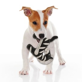 SPOT Dura-Fused Colors Jungle - Colorful Leather Dog Toys with Squeaker, Made with Real Leather and Jute Fabric, Durable Stuffed Toy for Dogs and Puppies, 11in, Style May Vary (Elephant, Zebra, Boar)