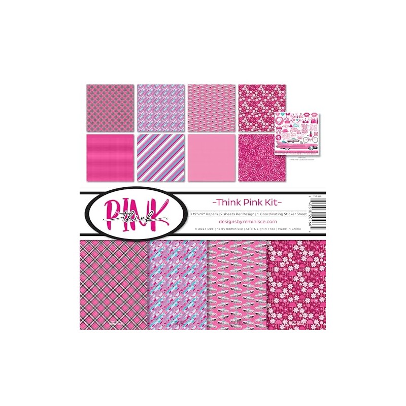 Reminisce Think Pink Scrapbook Collection Kit