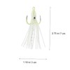 Mipcase 4pcs Luminous Octopus Fishing Hooks Night Light Squid Bait