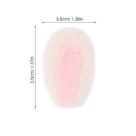 STOBOK 4Pcs Felt Rabbit Ear Easter Crafts Accessories Craft Bunny Ears for DIY Headband Hair Clips Hair Bow Earrings Stuffed Animal Doll Decoration, White