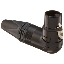 XLR Connectors 3P RT ANGLE FEMALE BLK HOUS SILVR CONTS (1 piece)