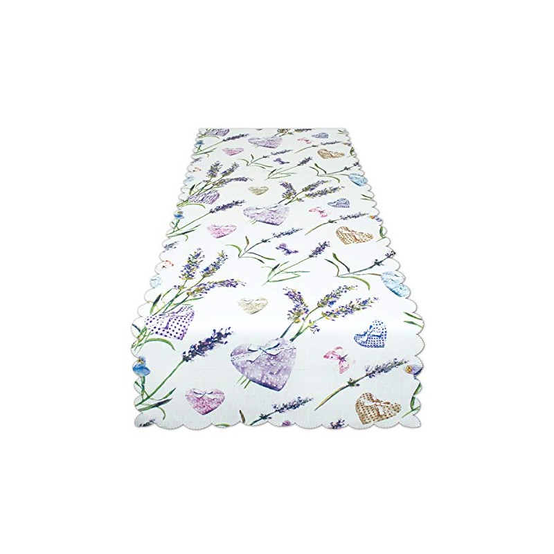 Table Runner Table Linen Summer Series Lavender & Hearts