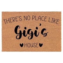 Welcome Doormat Coco Coir Door Mat Gift Gigi's Hearts Grandma Grandmother Gift (30" x 18")