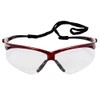 KLEENGUARD V30 Nemesis Safety Glasses/Sunglasses, 47378 Red Frame, Clear Anti-Fog