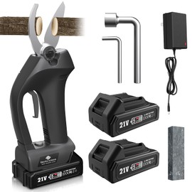 Electric Pruning Shears, Pruning Shears for Gardening, Portable Cordless Electric Pruner Suitable and Adjustable Cutting Diameter 1 Inch for Gardens, Farms (Included 2Pcs Battery)