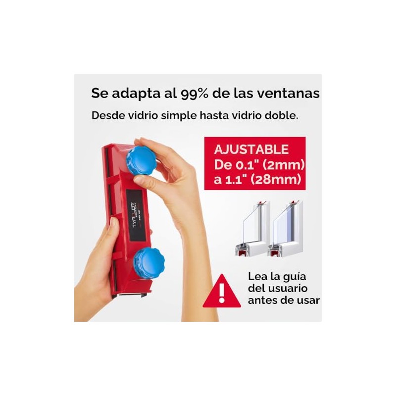 Tyroler Bright Tools - Limpiacristales Magnético The Glider D-3 AFC