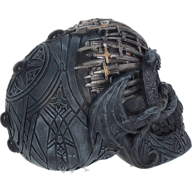 Nemesis Now Sword Skull 18.5cm Figurine, Resin, Black