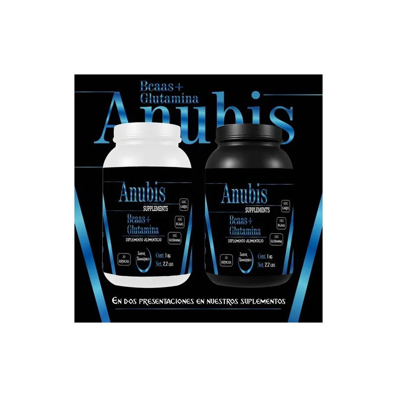 Aminoácidos Bcaas + Glutamina Anubis 1kg 100 Servicios