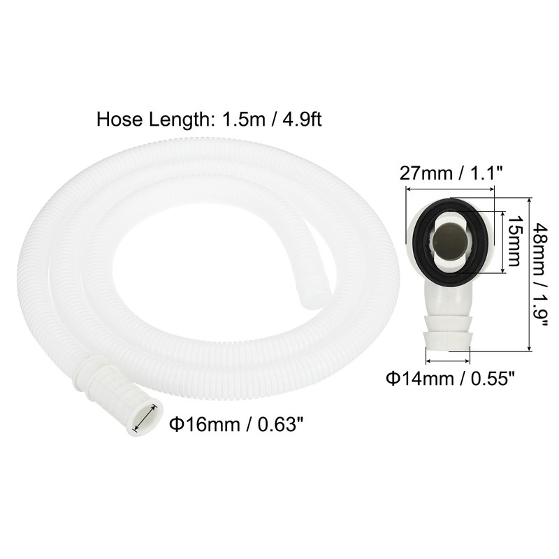PATIKIL 4.9 ft Drain Hose Set for Air Conditioners, Universal