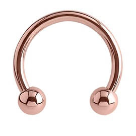 eeddoo Piercing Horseshoe Septum Rose Gold Stainless Steel, Thickness: 1.2 mm | Diameter: 7 mm, metallic