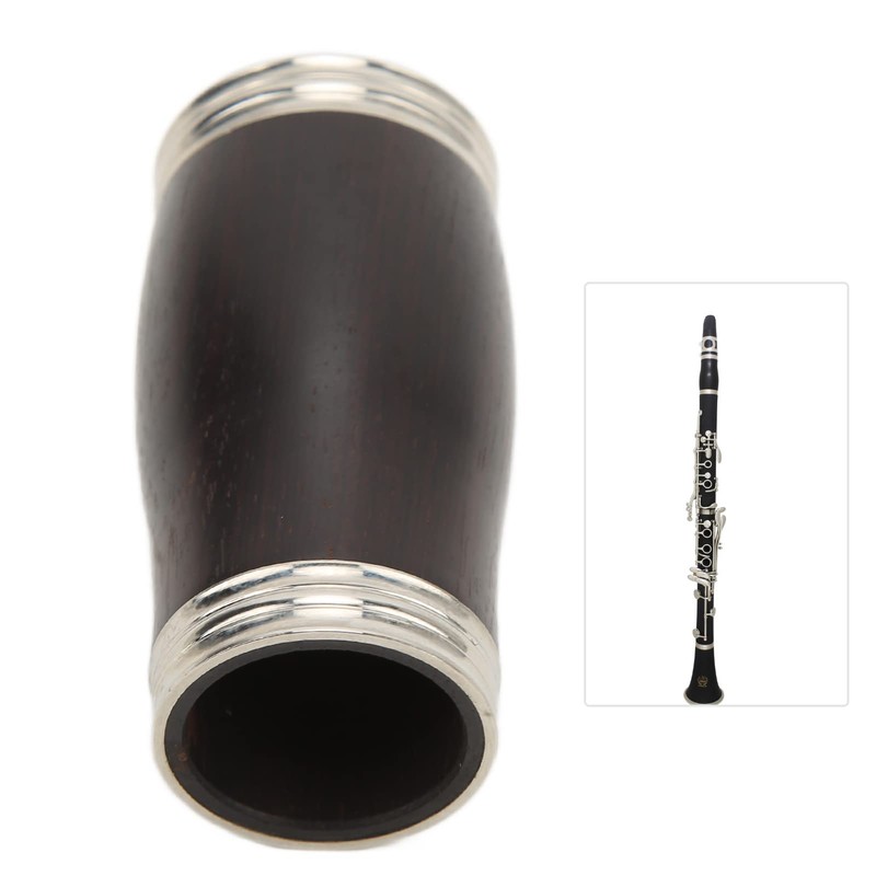 C ET Barrel, Clarinet Metal Ring Ebony Black Silver Clarinets