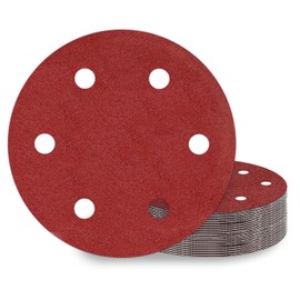9 Inch Sanding Disc 120 Grit Hook and Loop Sandpaper for 6 Holes Drywall Sander Remove Popcorn Ceiling Sheetrock (30 PCS)