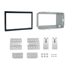 DYNAVIN MFK-UNI101-H Car Radio Mounting Frame Universal Double 2 DIN Metal Frame Radio Faceplate Installation Kit for Installing Dynavin UNI101 Radio
