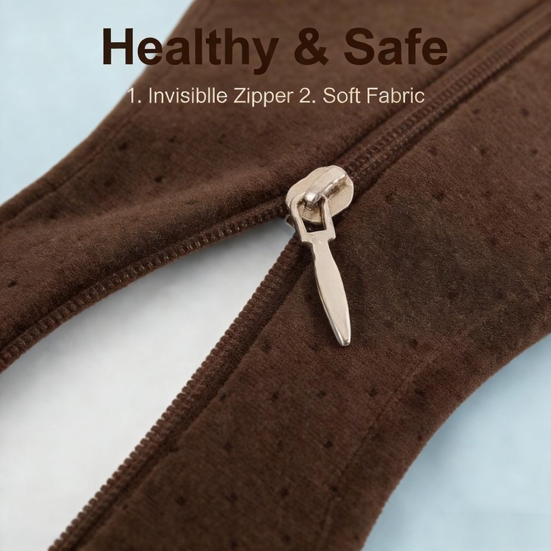 Knee Pillow Cover with Zipper, 10"x8"x6" Replacement Leg Pillow Case