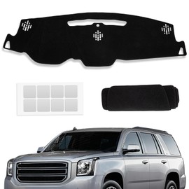 Dash Cover Mat Custom Compatible with Chevy Tahoe/Suburban 2015-2020 (LS, LT, LTZ), Compatible with GMC Yukon/Yukon XL (SLE, SLT, Denali) NonSlip Dashboard Cover Mat Interior Accessories Dashmat