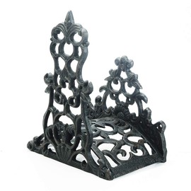 Sungmor Heavy Duty Cast Iron Garden Hose Holder - Wall Mounted Water Hose Hanger - Antique Emblem Decorative Hose Reel - Water Hose Rack Butler Storage - Two Installation Methods Wall Decor Holder