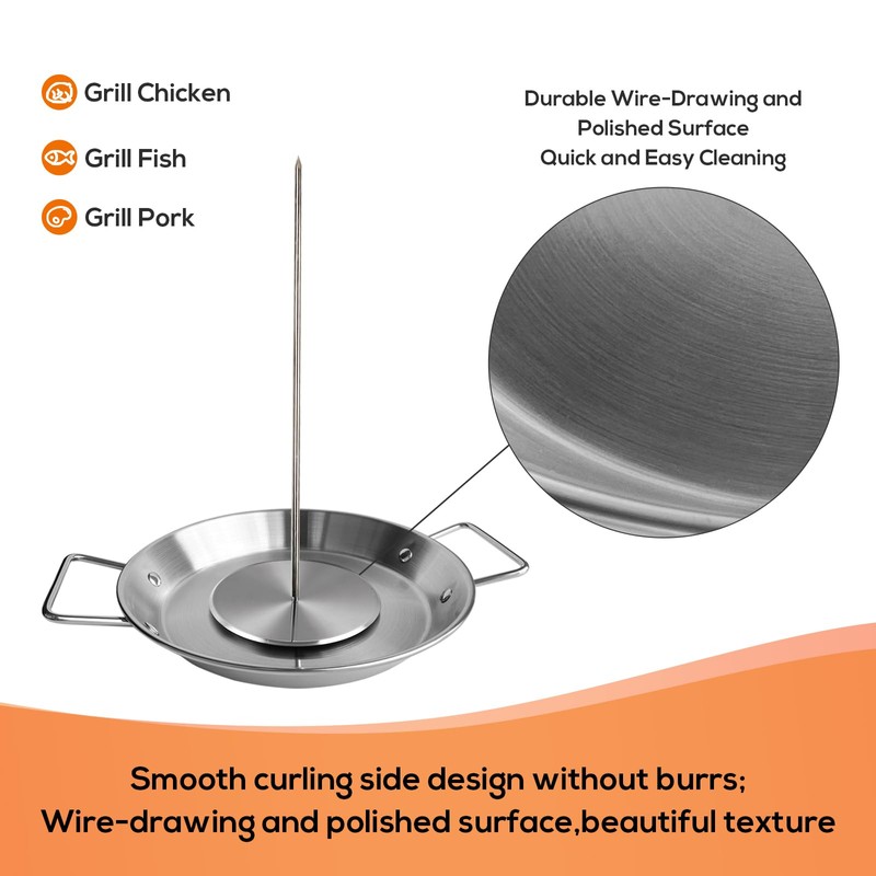 Fengzhe Al Pastor Skewer for Grill：Stainless Steel Vertical Skewer, Brazilian