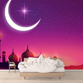 IDEA4WALL Wall Murals for Bedroom Dream Castle Large Removable Wallpaper Peel and Stick Wall Stickers - 100x144 inches