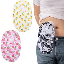 AYVRUOP 2 Stück Stomabeutel Abdeckung,Kolostomie Beutel Abdeckung,Weicher Baumwoll Kolostomiebeutelbezug,Atmungsaktiv,Waschbar Abnehmbar,Schützende Stomabeutel Einlage für Kolostomiebeutel