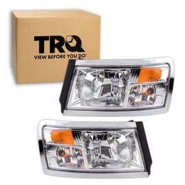 TRQ Driver & Passenger Side Headlight Assembly Set Headlights Driver & Passenger Side Compatible with 2008-2010 Dodge Dakota 2011 Ram CH2518128 CH2519128