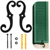 MorningRo 2 Pack Black S Style Shutter Dogs Hardware Decorative