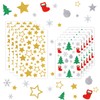 Coicok 12 Bögen Aufkleber Glitzer Weihnachten Sterne Selbstklebend Weihnachten Sticker