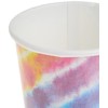 Unique Vasos de papel desechables, 9 onzas, teñido anudado, 8