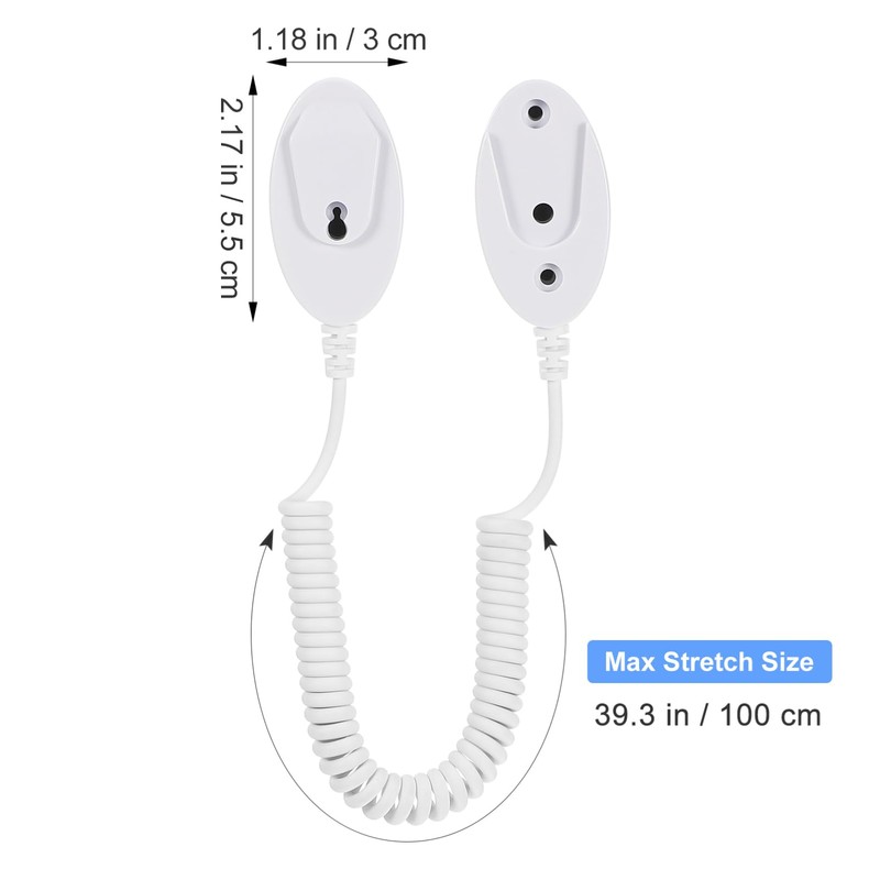 Garneck Remote Control Retractable Remote Control Holder Cable