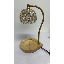 SOKCVSEA Candle Warmer Lamp - Candle Warmers Compatible with Jar Candles, Home Decor Candle Warmer Lamp Glass Crystal Candle Warmer Lamps (Round White)