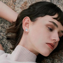 AOBOCO Owl Earrings Cute Owl Jewelry 925 Sterling Silver Animal Stud Earrings Hypoallergenic Moonstone Animal Jewelry for Women Wife Animal Lover