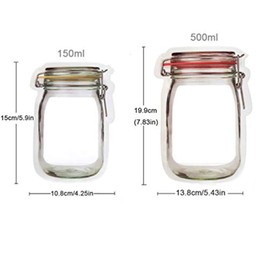 Enkrio 18 Pack Reusable Zip lock Snack Bags, Mason Jar Zipper Food Saver Snack Sandwich Ziplock Bags Leakproof Storage Bags for Kids Travel Camping(3Small,4Medium,8Large,3Tall)