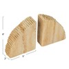 Creative Co-Op Decorative Sandstone Bookends with Ribbed Edge, Natural, Set