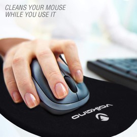 Volkano Gel Wrist Guard, Ergonomic Comfort Design, Wrist Support, Porous Cloth Surface Cleans Mouse While Use, Non Slip Rubber Base for Smooth