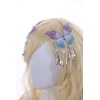 C-113 Blue Purple Butterfly Wings Hair Clips Fairy Hanfu Party